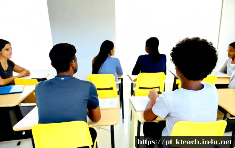 한국어교원 교육 환경 변화 대응법 - Photorealistic Brazilian language educator in a bright modern classroom in São Paulo, confidently le...